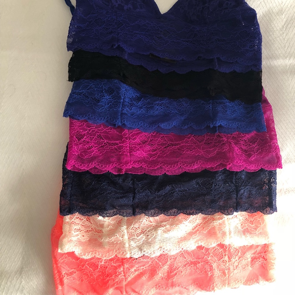 Lot of 7 sexy Guess lace bralettes sz XS